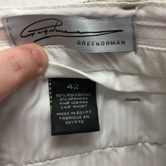 GREG NORMAN TAN AND BLACK PLAID GOLF SHORTS MENS 42 - Picture 4 of 4